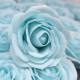 10x Craft Soap Flowers - Lrg Rose - Baby Blue