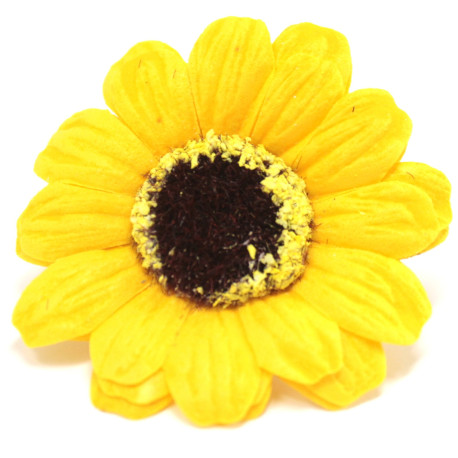 10x Craft Soap Flowers - Sml Sunflower - Yellow