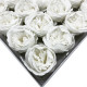 10x Craft Soap Flower - Ext Large Peony - White