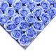 10x Craft Soap Flowers - Med Rose - Blue With Black Rim