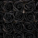 10x Craft Soap Flowers - Med Rose - Black With white Rim