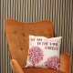 3x Printed Cotton Cushion Cover - We are Flowers - Olive, Pink and Natural