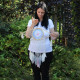 Protection Dream Catcher - Med Macrame Evil Eye Blue/White/Pink