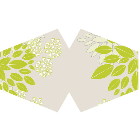 Reusable Fashion Face Covering - Green Leaves (Adult)