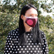 Reusable Fashion Face Covering - Red Mandala Heart  (Adult)