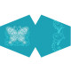 Reusable Fashion Face Covering - Blue Butterfly  (Adult)