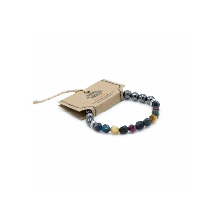 Faceted Gemstone Bracelet - Magnetic Rainbow