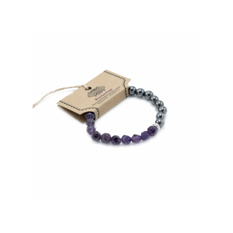 Faceted Gemstone Bracelet - Magnetic Amethyst