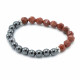 Faceted Gemstone Bracelet - Magnetic Red Jasper