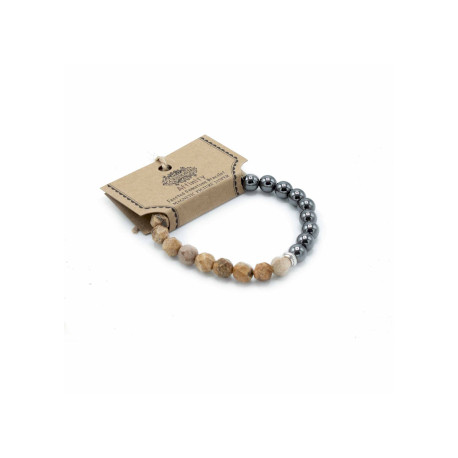 Faceted Gemstone Bracelet - Magnetic Picture Jasper