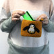 Natural Felt Zipper Pouch (asst) - Cute Penguin