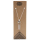 Gemstone Flat Pencil Pendant - Rock Quartz