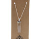 Gemstone Flat Pencil Pendant - Rock Quartz