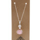 Gemstone Healing Hands Pendant - Rose Quartz