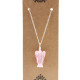 Gemstone Guardian Angel Pendant - Rose Quartz