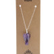 Gemstone Guardian Angel Pendant - Amethyst