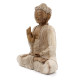 Buddha Statue Whitewash - 30cm Teaching Transmission