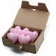 5x Love Heart Bath Bomb 70g - Bubblegum