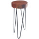 Albasia Wood Plant Stand - Terracotta &amp; black detail