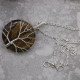 Tree of Life Gemstone Necklace - Tiger Eye