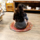 Round Jute and Recycled Cotton Rug - 90 cm