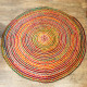 Round Jute and Recycled Cotton Rug - 150 cm