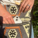 Pale Grey Kilim Messenger Festival Bag