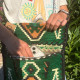 Emerald Green Kilim Messenger Festival Bag