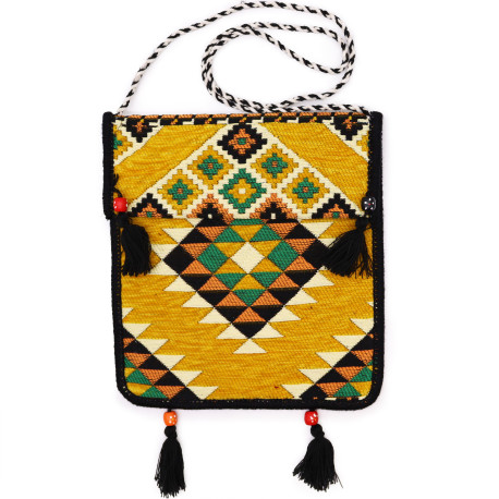 Yellow Kilim Messenger Festival Bag