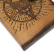 Leather Pentagon &amp; Skull with Burns Detail Notebook (7x5&quot;)