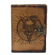 Leather Pentagon &amp; Skull with Burns Detail Notebook (7x5&quot;)