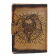 Leather Pentagon &amp; Skull with Burns Detail Notebook (7x5&quot;)