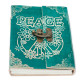 Leather Green Peace with Lock Notebook (7x5&quot;)