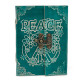 Leather Green Peace with Lock Notebook (7x5&quot;)