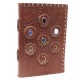 Leather Chakra Stone Notebook (6x9&quot;)