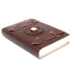 Leather Moonstone with Belts Notebook (6x4&quot;)