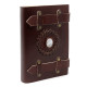 Leather Moonstone with Belts Notebook (6x4&quot;)