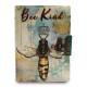 Leather &quot;Bee Kind&quot; Deckle-edge Notebook (7x5&quot;)