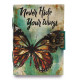 Leather &quot;Never Hide Your Wings&quot; Deckle-edge Notebook (7x5&quot;)