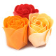 Set of 9 Soap Flower Box - Peach Roses