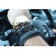 Mens Bracelet Sets - Metal &amp; Leather (asst)