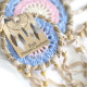 6x Pastel Blue Macramé Dream Catcher 9cm (asst colours)