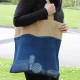 Pure Soft Jute and Cotton Mesh Bag - Denim