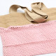 Pure Soft Jute and Cotton Mesh Bag - Rose