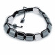 Magnetic Hematite Shamballa Bracelet -  Rose Cuboids