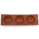 Three Bay Mahogany Soap Dish