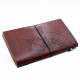 Handmade Leather Journal - Travel the World - Brown (80 pages)