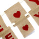 Natural Bunting  I LOVE YOU (large with hearts)