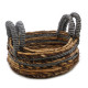 Banana Leaf &amp; Abu-abu Raffia Basket- Set of 2