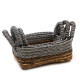 Banana Leaf &amp; Abu-Abu Raffia Square Basket- Set of 3